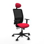 PIQUERAS Y CRESPO Silla de oficina Zulema con mecanismo Sincro, Rojo y Negro