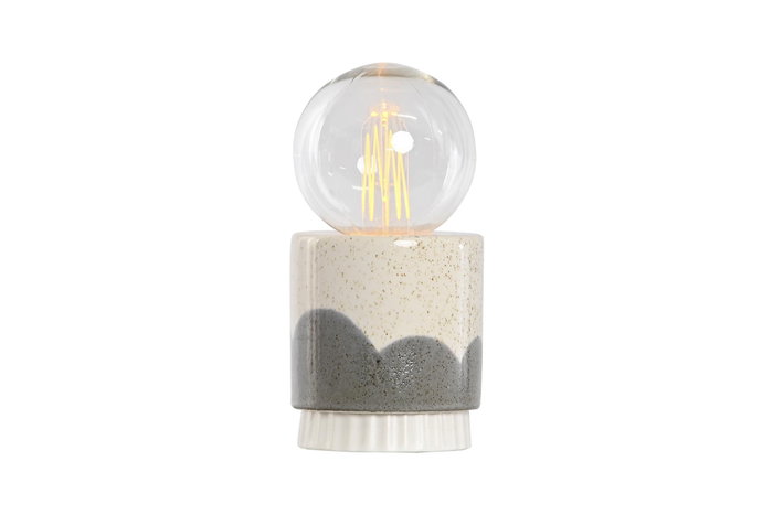 DKD Home Decor Decoración Luminosa LED Cerámica Blanco y Verde DKD Home Decor Decoración Luminosa LED Cerámica Blanco y Verde