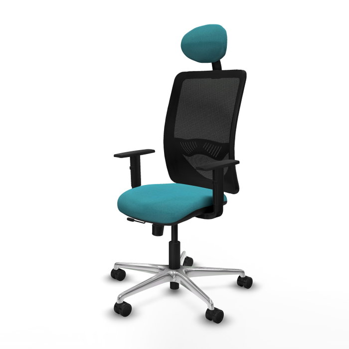 PIQUERAS Y CRESPO Silla de oficina Zulema Turquesa y Negro