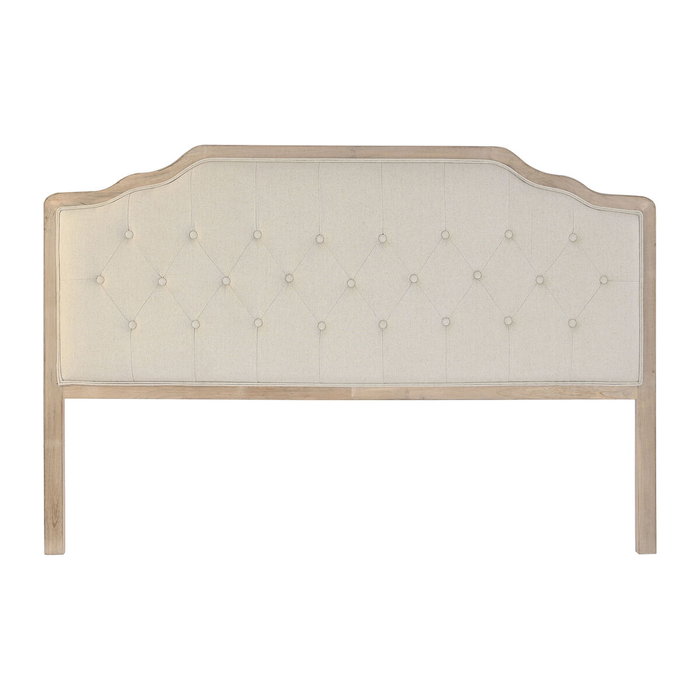 DKD Home Decor Cabecero de Cama Roble y Poliéster Beige 180x7x120
