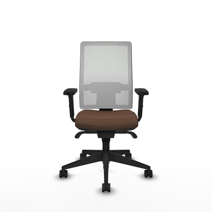 PIQUERAS Y CRESPO Silla de oficina Horna con mecanismo Sincro, Tela Marrón oscuro y Malla Blanco PIQUERAS Y CRESPO Silla de oficina Horna con mecanismo Sincro, Tela Marrón oscuro y Malla Blanco