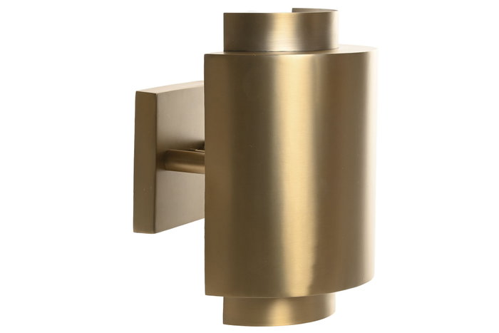 DKD Home Decor Lámpara Aplique Acero Patinado Dorado Mate