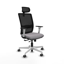 PIQUERAS Y CRESPO Silla de oficina Haches Gris/Negro con mecanismo Sincro/Traslack