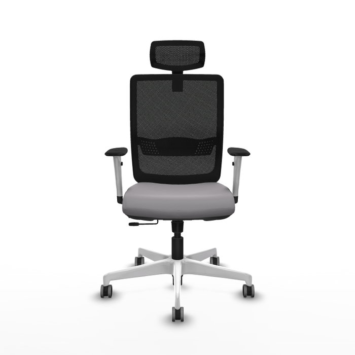 PIQUERAS Y CRESPO Silla de oficina Haches Gris/Negro con mecanismo Sincro/Traslack