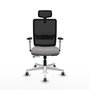 PIQUERAS Y CRESPO Silla de oficina Haches Gris/Negro con mecanismo Sincro/Traslack