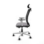 PIQUERAS Y CRESPO Silla de oficina Haches Gris/Negro con mecanismo Sincro/Traslack
