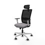 PIQUERAS Y CRESPO Silla de oficina Haches Gris/Negro con mecanismo Sincro/Traslack