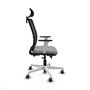 PIQUERAS Y CRESPO Silla de oficina Haches Gris/Negro con mecanismo Sincro/Traslack