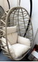 DKD Home Decor Sillón Colgante Gris Claro Crema 70 x 122 x 93 cm