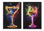 DKD Home Decor Cuadro LED Lienzo Cocktail 63x3,7x93 (Pack de 2)