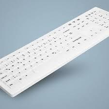 Active Key Teclado AK-C8100F-UVS-W/SP Expandido Silicona Higiénico Lavable IP68 Blanco