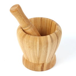 Cook Concept Mortero con Mano de Bambú, Ø10 cm x 16 cm