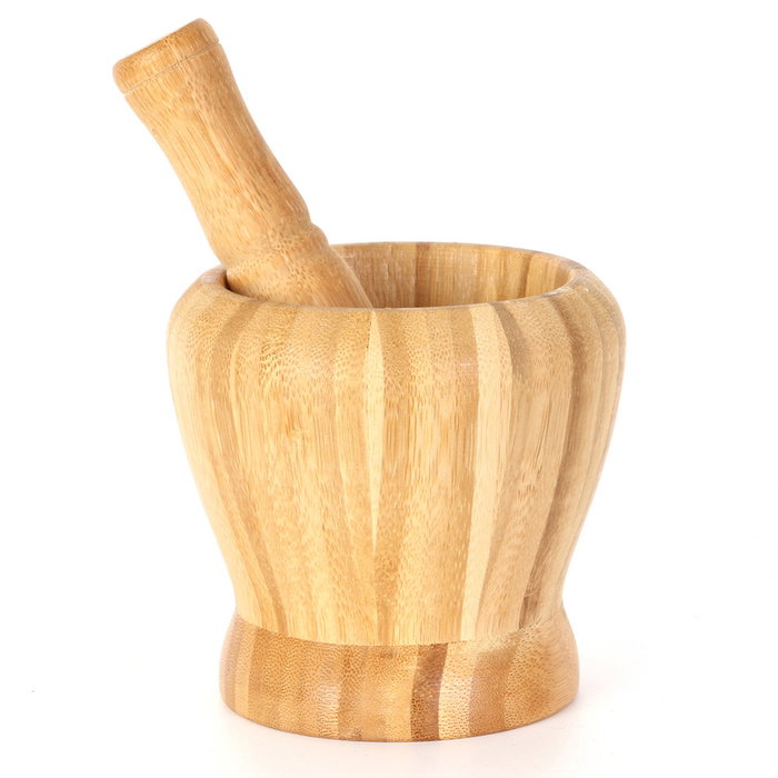 Cook Concept Mortero con Mano de Bambú, Ø10 cm x 16 cm
