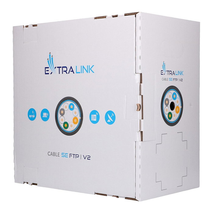 Extralink Cable de red CAT5E FTP (F/UTP) V2 Exterior 305m