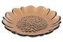 DKD Home Decor Plato Cristal Dalia Irregular Marrón