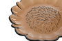 DKD Home Decor Plato Cristal Dalia Irregular Marrón
