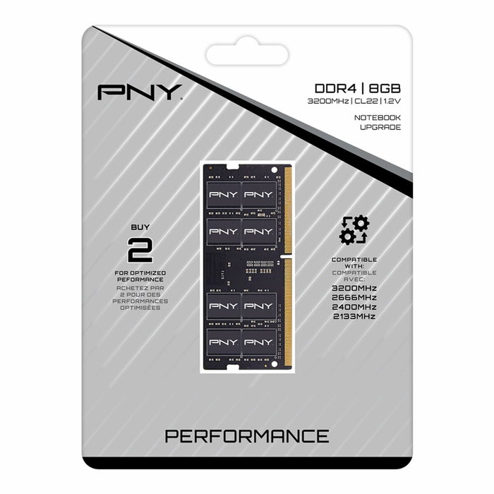 PNY Módulo de Memoria 8 GB DDR4 3200 MHz CL22 para Portátil