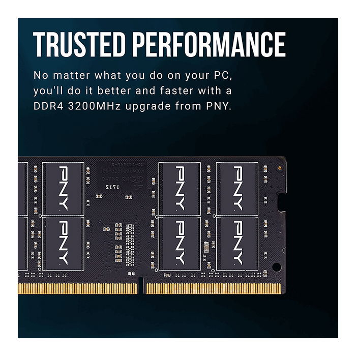 PNY Performance Memoria RAM para Portátil 8GB DDR4 3200MHz CL22 SO-DIMM 260-pin 1x8GB