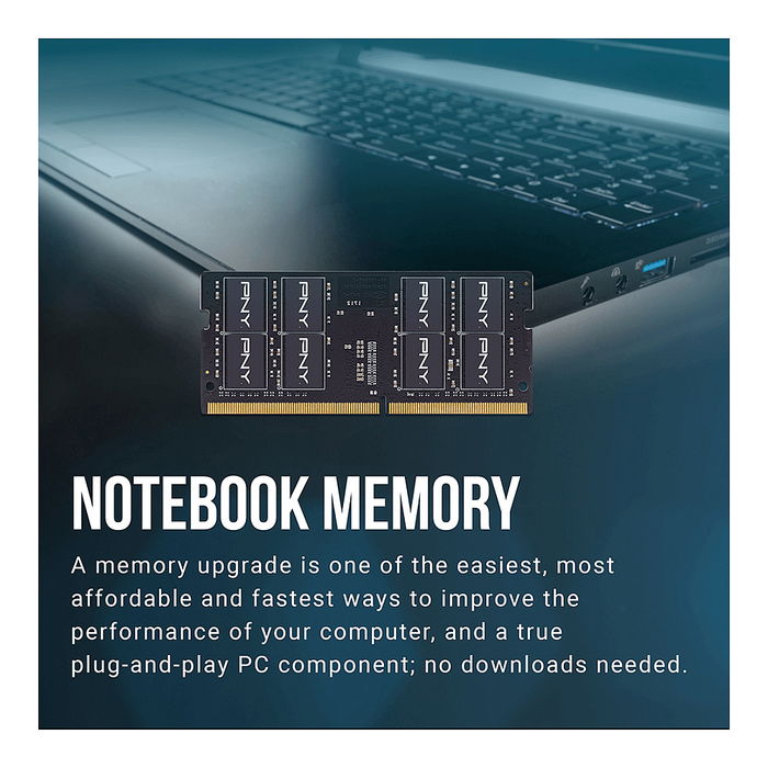 PNY Performance Memoria RAM para Portátil 8GB DDR4 3200MHz CL22 SO-DIMM 260-pin 1x8GB