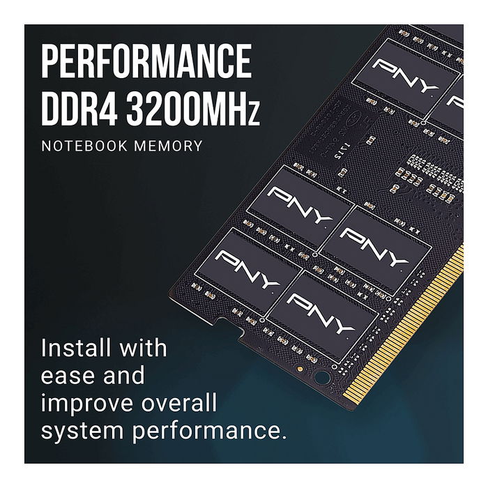 PNY Performance Memoria RAM para Portátil 8GB DDR4 3200MHz CL22 SO-DIMM 260-pin 1x8GB