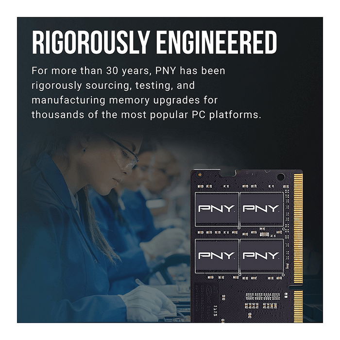 PNY Performance Memoria RAM para Portátil 8GB DDR4 3200MHz CL22 SO-DIMM 260-pin 1x8GB