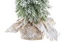 DKD Home Decor Árbol de Navidad Tradicional Verde Blanco PVC 20 x 28 x 20 cm (4 Unidades)