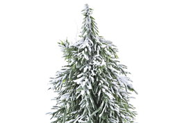 DKD Home Decor Árbol de Navidad Tradicional Verde Blanco PVC 20 x 28 x 20 cm (4 Unidades)