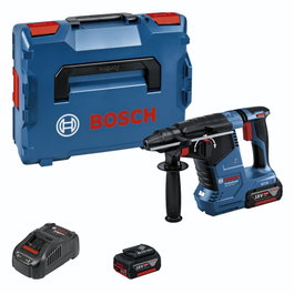 Bosch Professional Martillos Perforadores con 2 Baterías 5AH, Cargador y L-Boxx