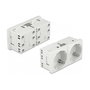 DeLOCK Tomacorriente Easy 45 disposición 45° 2 vías extensible Blanco