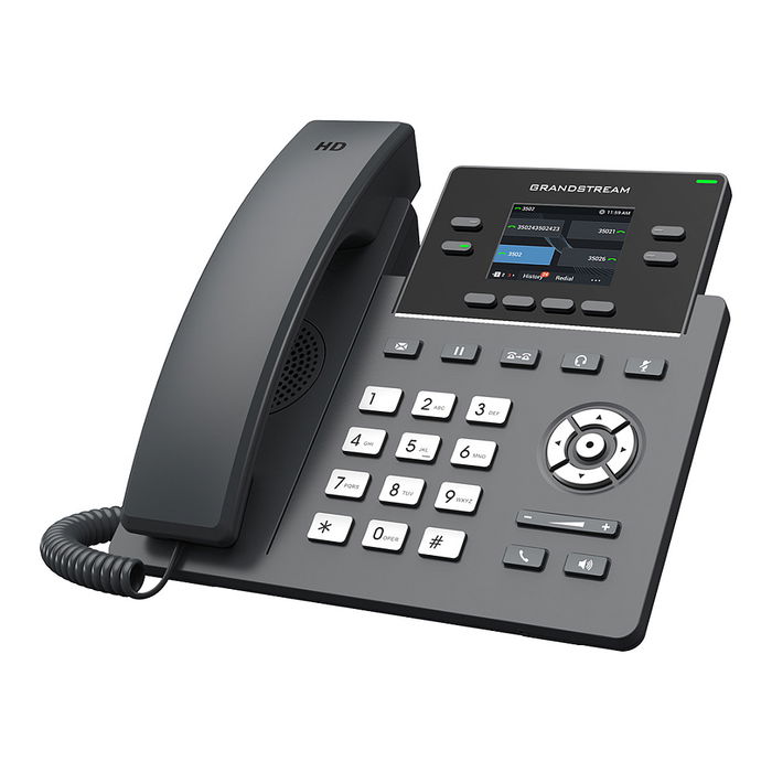 Grandstream GRP-2612G - Teléfono IP SIP Business de Entrada con 4 Líneas, Pantalla a Color 2.8", Gigabit, PoE