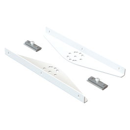 HERRAJES ALK Soporte Estante Regulable 358, Juego 2 Unidades, Acabado Blanco Aluminio RAL 9006, L. 358mm