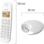 Logicom LOG3483071500094 Teléfono Fijo Inalámbrico DECT ILOA 150 SOLO Blanco Sin Contestador Automático