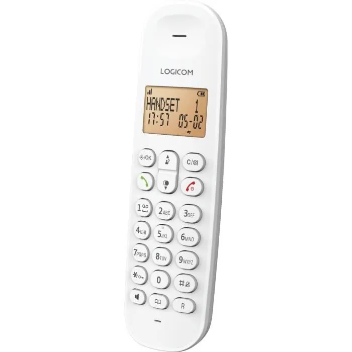 Logicom LOG3483071500094 Teléfono Fijo Inalámbrico DECT ILOA 150 SOLO Blanco Sin Contestador Automático Logicom LOG3483071500094 Teléfono Fijo Inalámbrico DECT ILOA 150 SOLO Blanco Sin Contestador Automático