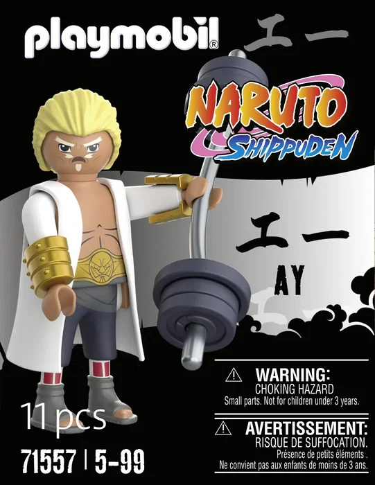 Playmobil 71557 Figura de Juguete Naruto Shippuden - El Cuarto Raikage para Niños de 5 Años, Multicolor, Plástico, 6 Piezas