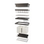 Emuca Bastidor con guías de cierre suave y extracción total para accesorios de armario Quartz, 937-963mm, Aluminio y Plástico, Titanio