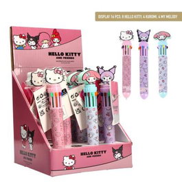 CERDA Set de 16 Bolígrafos de 10 Colores Hello Kitty Surtidos