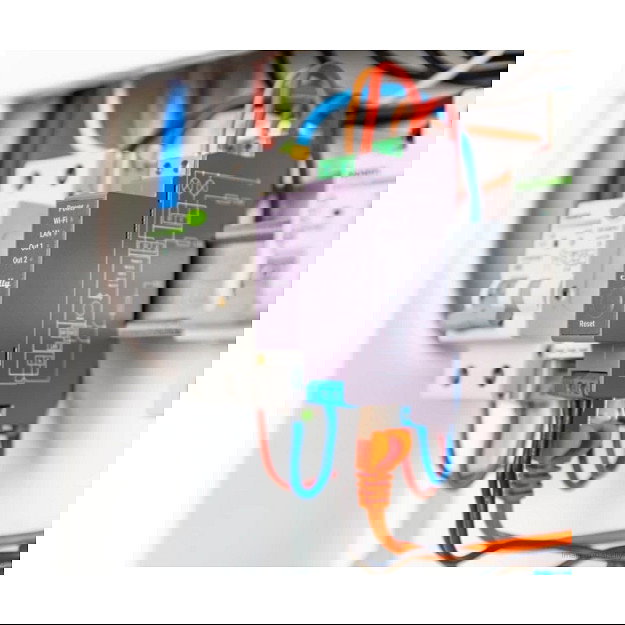 Shelly Pro 2 Relé WLAN LAN 25A 2 Canales 2 Fases BT Montaje Carril DIN