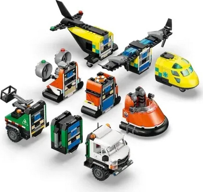 LEGO City Remix: Avión, Camión Técnico y Aerodeslizador 60505