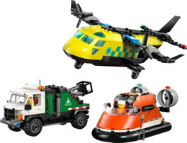 LEGO City Remix: Avión, Camión Técnico y Aerodeslizador 60505