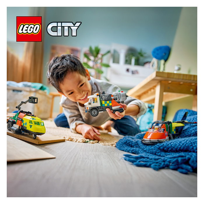 LEGO City Remix: Avión, Camión Técnico y Aerodeslizador 60505