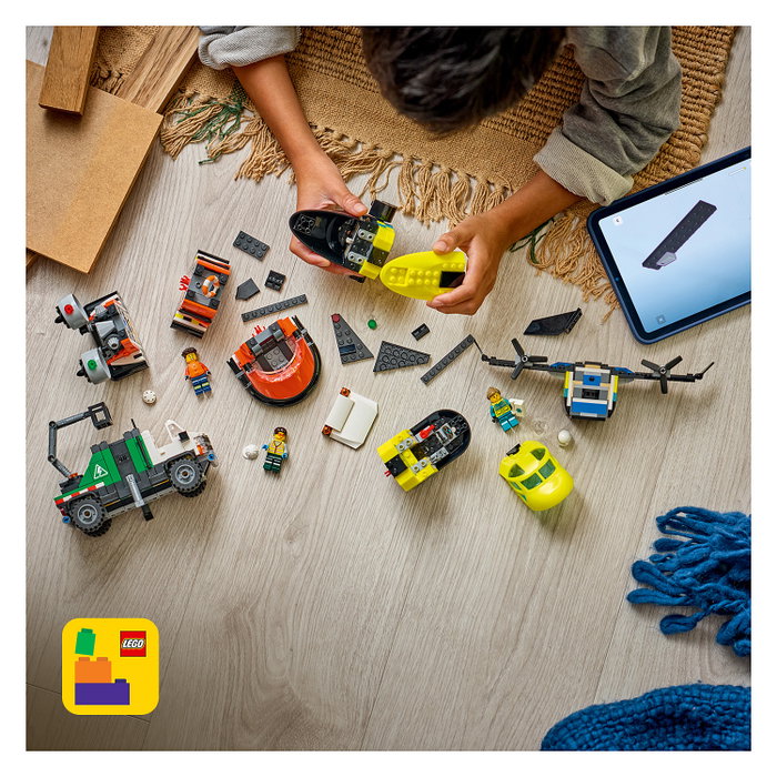 LEGO City Remix: Avión, Camión Técnico y Aerodeslizador 60505