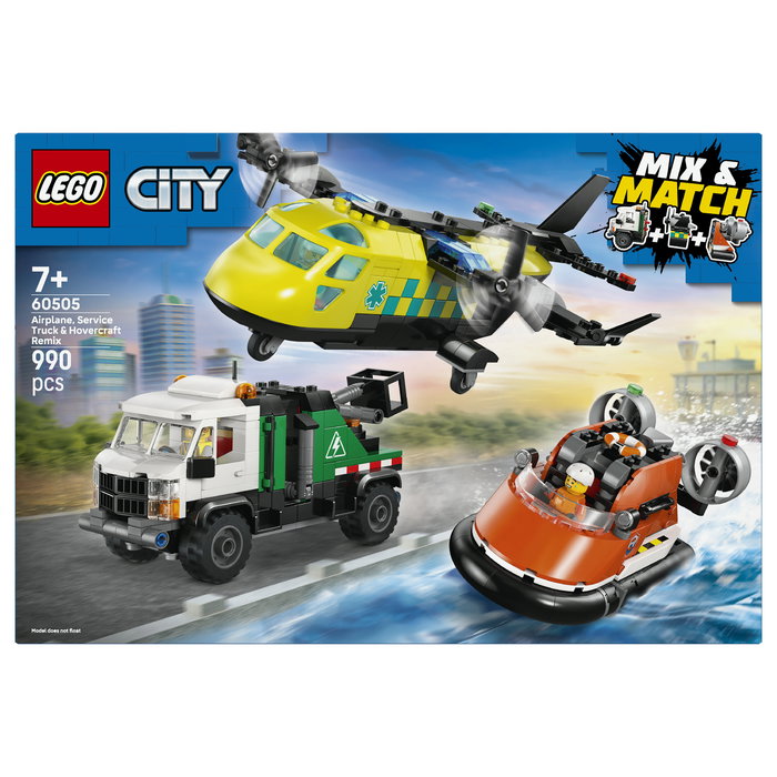 LEGO City Remix: Avión, Camión Técnico y Aerodeslizador 60505