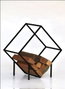 DKD Home Decor Leñera de Acero Negro 57x30x58 cm