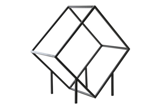 DKD Home Decor Leñera de Acero Negro 57x30x58 cm