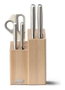 Joseph Joseph Elevate Fusion Set de Cuchillos y Tijeras de 5 piezas con Madera de Haya Negra