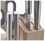 Joseph Joseph Elevate Fusion Set de Cuchillos y Tijeras de 5 piezas con Madera de Haya Negra