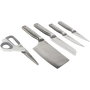 Joseph Joseph Elevate Fusion Set de Cuchillos y Tijeras de 5 piezas con Madera de Haya Negra