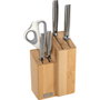 Joseph Joseph Elevate Fusion Set de Cuchillos y Tijeras de 5 piezas con Madera de Haya Negra