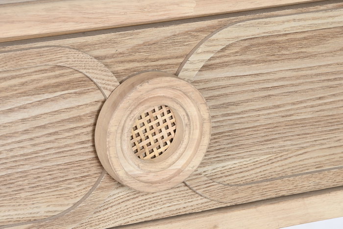 DKD Home Decor Mesita de Noche Romántico Natural 35 x 65 x 48 cm