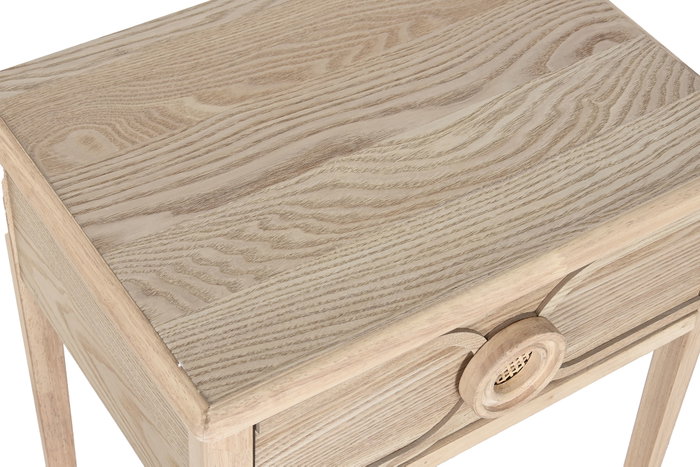 DKD Home Decor Mesita de Noche Romántico Natural 35 x 65 x 48 cm